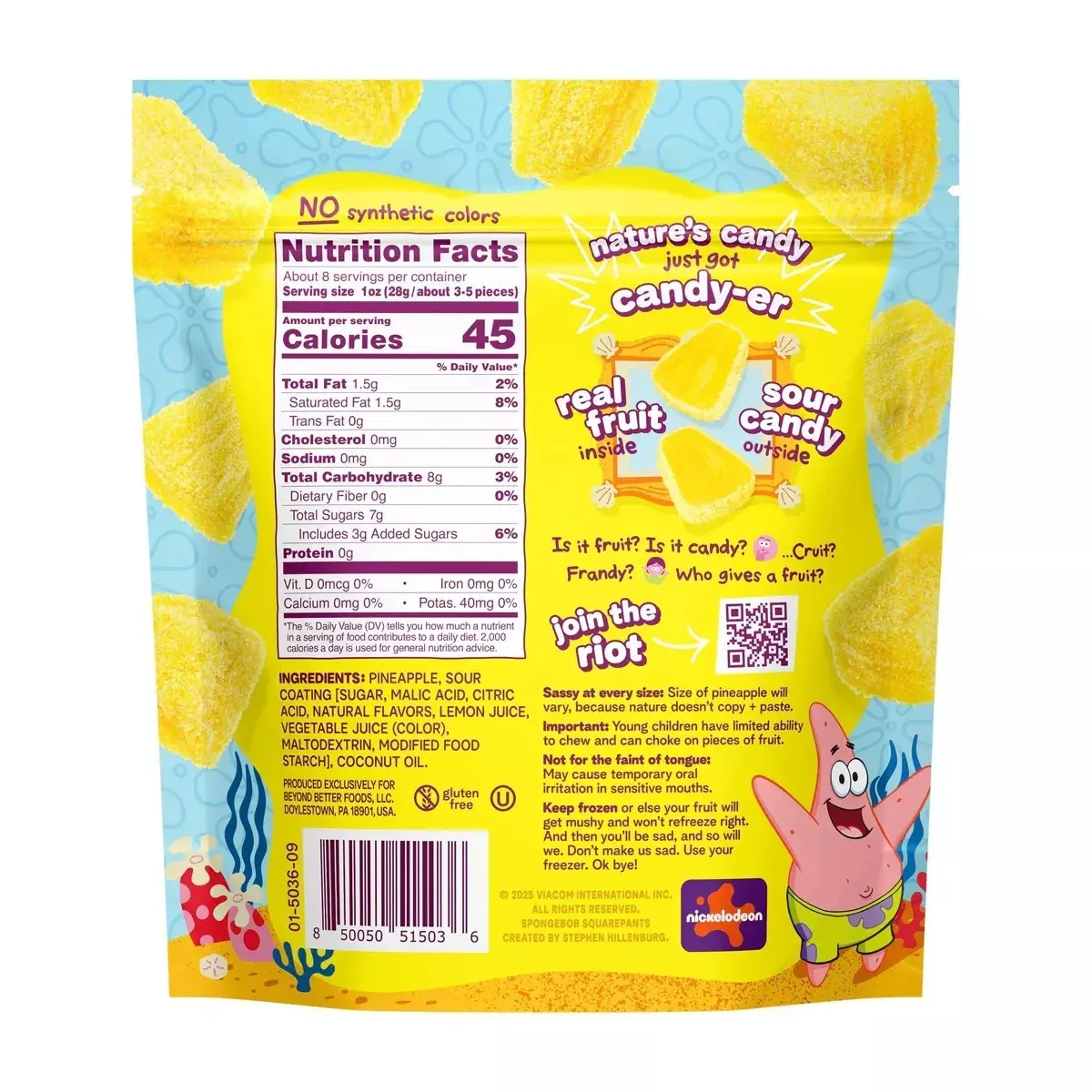 Fruit Riot Frozen Sour Pineapple Mix - 8Oz - Image 2